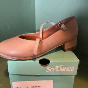 So Danca Taffy - TA11 Adult Leather Mary Jane Tap Shoe - Caramel
